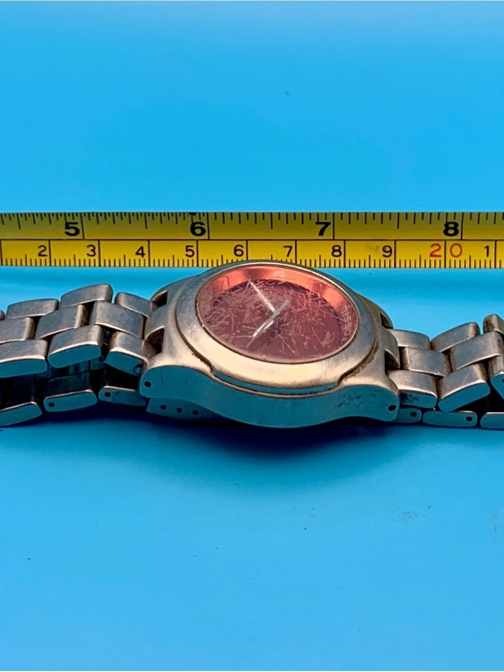 FOSSIL KALEIDO LI2092 University Of Oklahoma Men’s Vtg Wristwatch Works New Batt